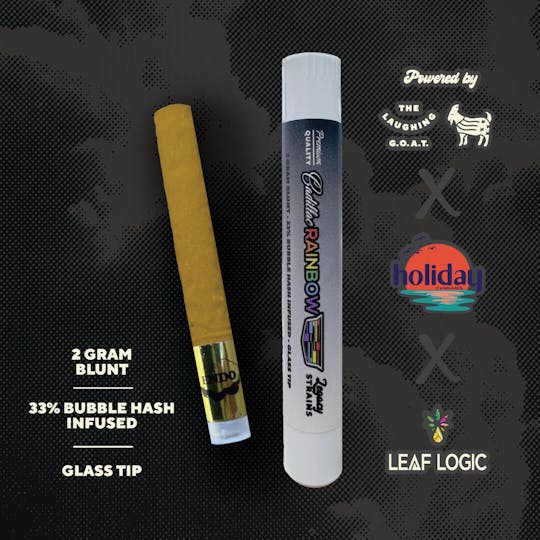 The Laughing Goat - Cadillac Rainbow - Bubble Hash–Infused 2g Blunt (Glass Tip) - 1