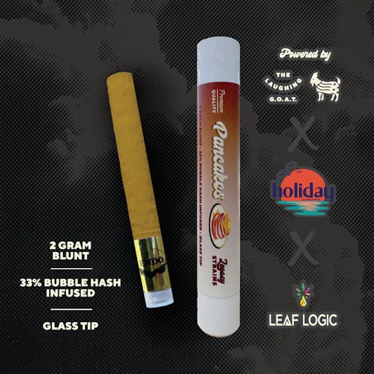 The Laughing Goat - Pancakes - Bubble Hash–Infused 2g Blunt (Glass Tip) - 1