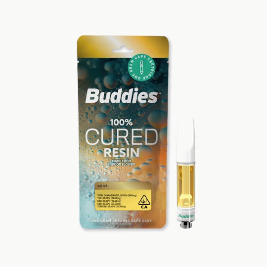 Buddies Brand - Cured Resin | 1g Vape Cartridge | Cannalope Haze (S) - 1