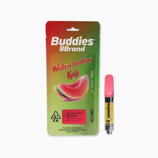 Buddies Brand - BBrand | 1g Vape Cartridge | Watermelon Kush - 1