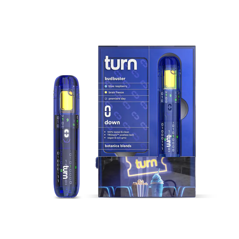 turn Budbuster Blue Disposable 1g disposable
