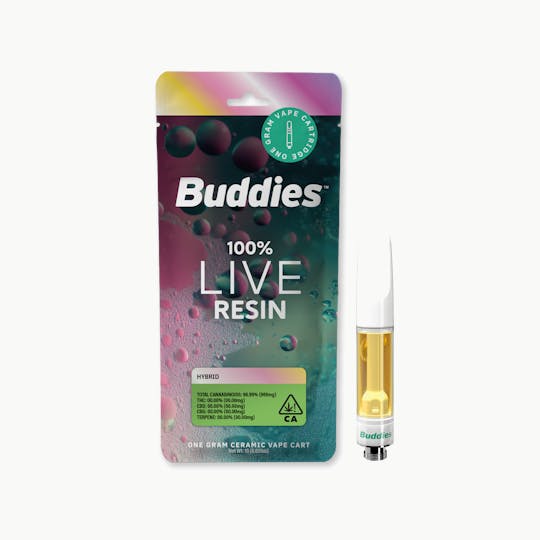 Buddies Brand - Live Resin | 1g Vape Cartridge | Crenshaw Melon (H) - 1