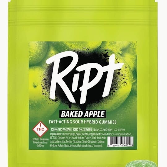 Ript - Ript - Baked Apple Gummies 100mg - 1