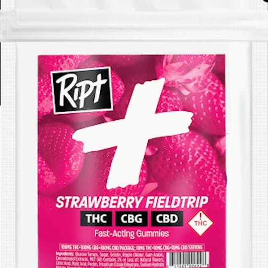 Ript - Ript - Strawberry Fieldtrip Gummies 1:1:1 100mg 10pk - 1