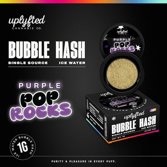Uplyfted Cannabis Co - 1g Bubble Hash Concentrate - Purple Pop Rocks - 1