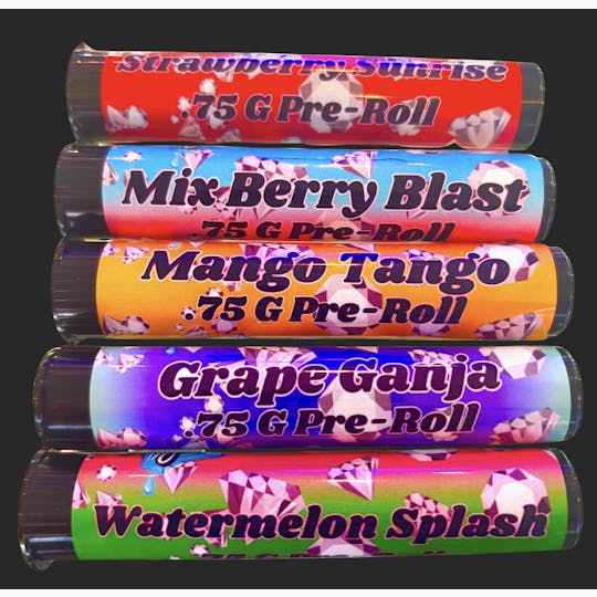 Coastal Remedies - Grape Ganja | .75g Terp Pearl Filter | Pre Roll | Liquid - 1