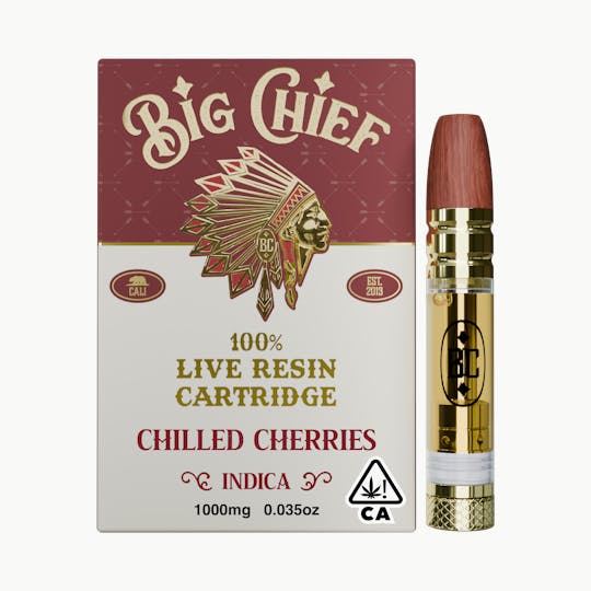 Big Chief - CHILLED CHERRIES - 1G 100% Live Resin Cartridge - 1