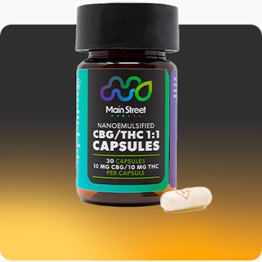 Main Street Health - 1-To-1 CBG/THC Capsules Sampler (10ct) - 1