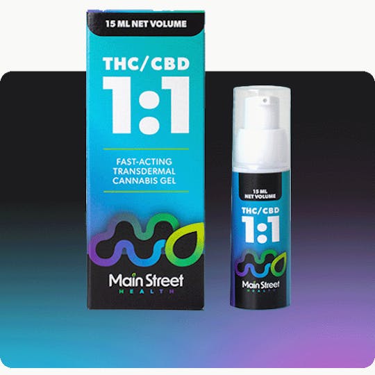 Main Street Health - 1-To-1 CBD/THC Transdermal Gel - 1