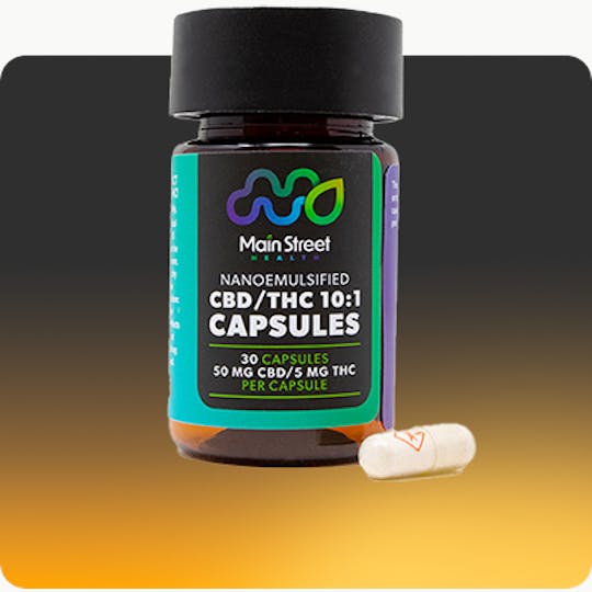 Main Street Health - 10-To-1 CBD/THC Capsules Sampler (10ct) - 1