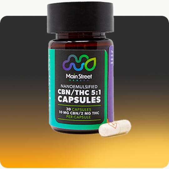 Main Street Health - 5-To-1 CBN/THC Capsules Sampler (10ct) - 1