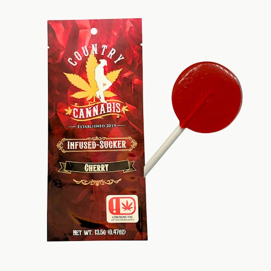 Country Cannabis - Cherry | Infused Sucker | 100MG - 1