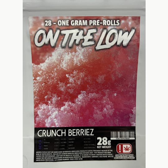 Pharmicated - OTL 28-1g Pre-Roll Packs - Crunch Berriez (I) - 1