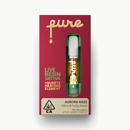 Pure Vape - Pure Live Resin 1g Cartridge - Aurora Haze - Sativa - 1