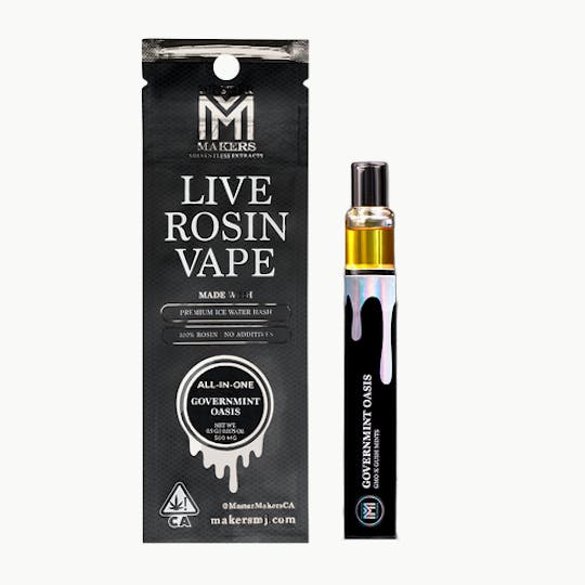 Master Makers - GOVERNMINT OASIS - Live Rosin Vape Pen - Makers Reserve / All-In-One - 1