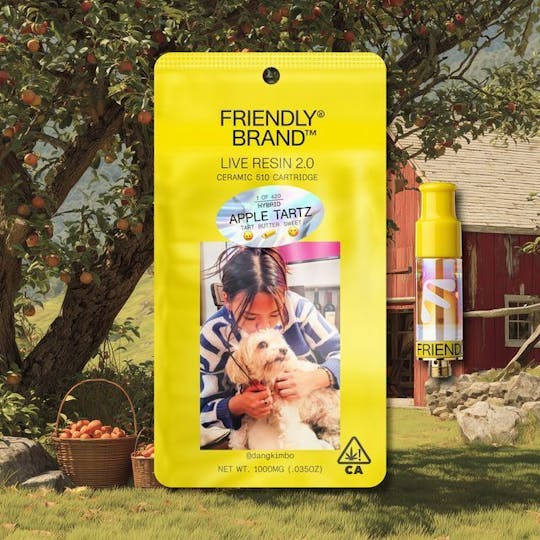 Friendly Brand - Apple Tartz - 1g Live Resin 510 Cart - 1