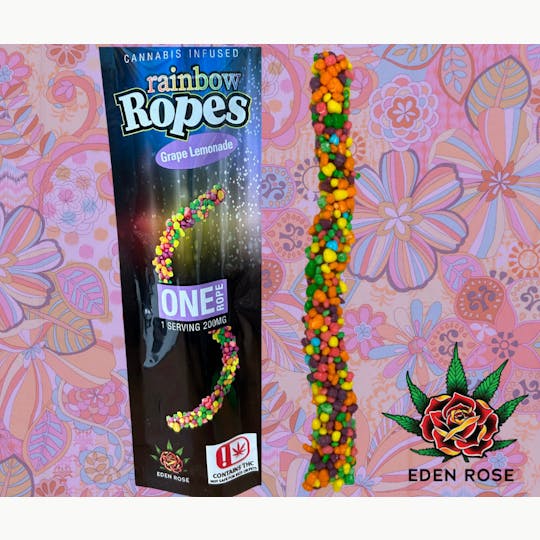 Eden Rose Processing - 200MG Rainbow Rope - Grape Lemonade - 1
