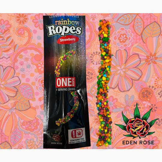 Eden Rose Processing - 200MG Rainbow Rope - Strawberry - 1