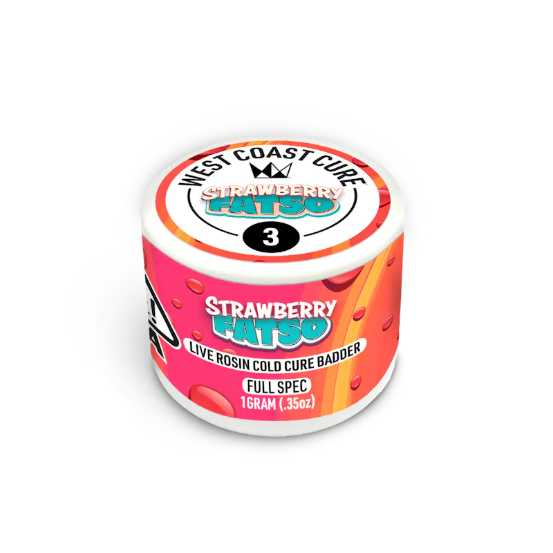 West Coast Cure Strawberry Fatso - 1G Live Rosin Cold Cure Badder - Tier 3