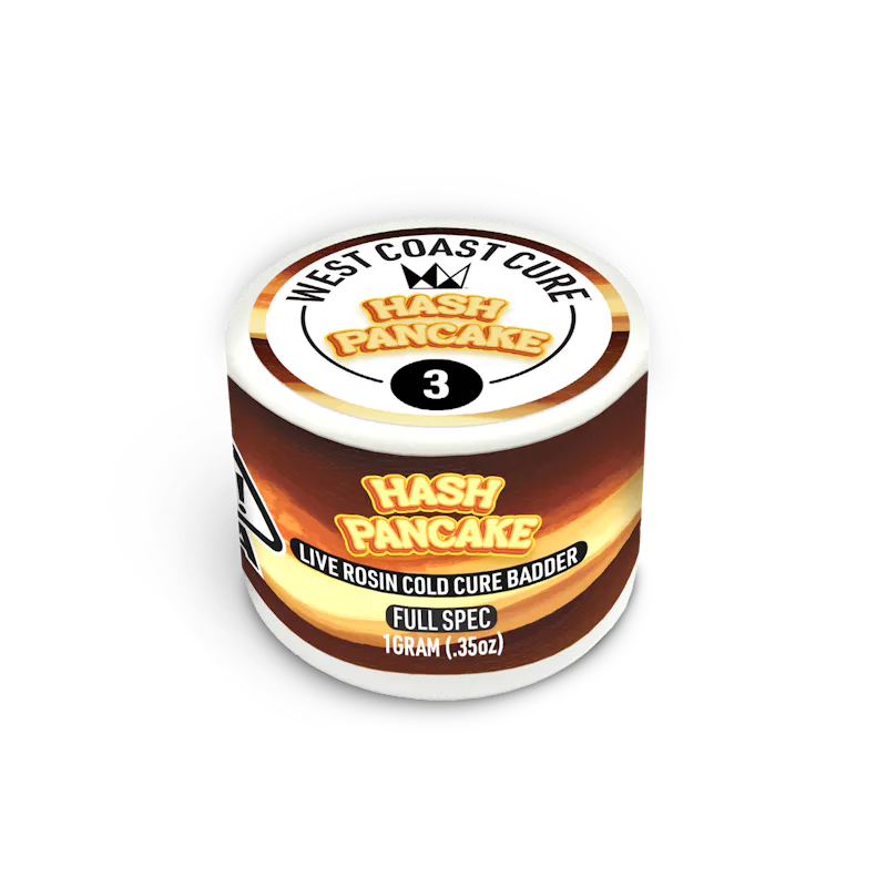West Coast Cure Hash Pancake - 1G Live Rosin Cold Cure Badder - Tier 3