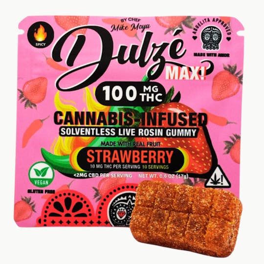 Dulze - Strawberry Max | One-Piece | Live Rosin Spicy Gummy - 1