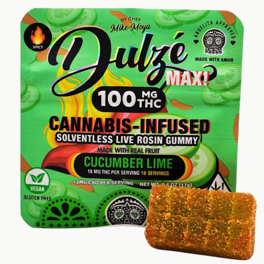 Dulze - Cucumber Lime Max | One-Piece | Live Rosin Spicy Gummy - 1