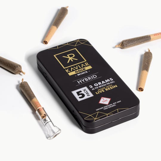 Kaviar - Kaviar Gold | Infused Hybrid Pre-Roll | 5 Pack Minis | 3g - 1