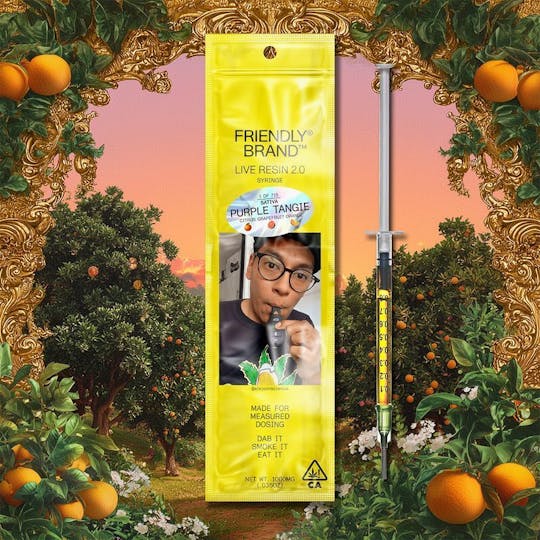 Friendly Brand - Purple Tangie - Sativa - 1g Live Resin Applicator - 1