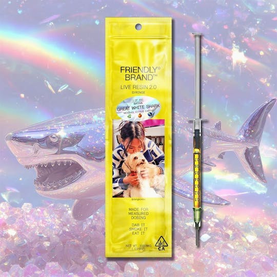 Friendly Brand - Great White Shark - Sativa - 1g Live Resin Applicator - 1