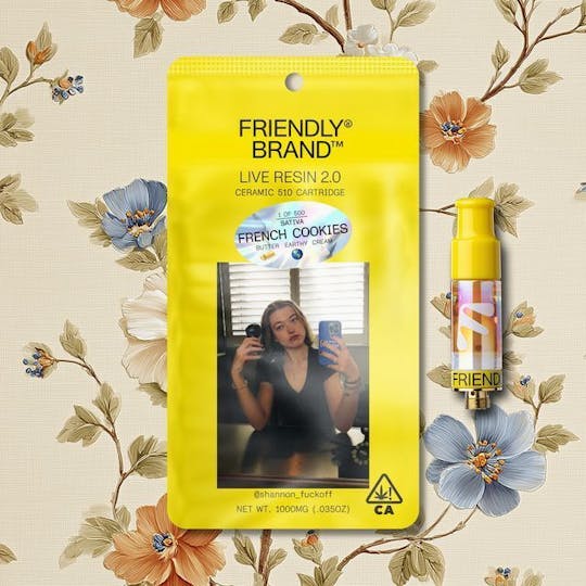 Friendly Brand - French Cookies - 1g Live Resin 510 Cart - 1