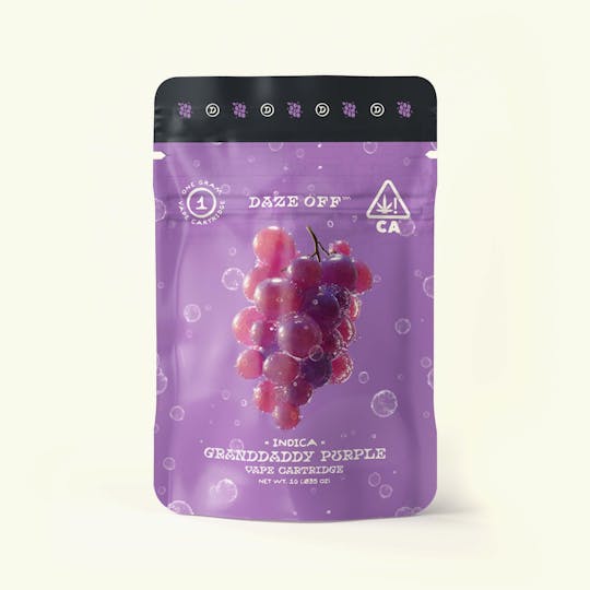 Daze Off CA - Grand Daddy Purple 1g Cartridge - 1