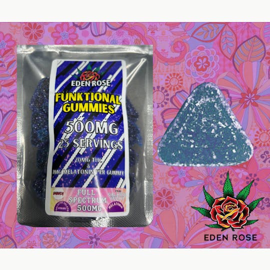 Eden Rose Processing - 500MG Funktional Gummies: Full Spectrum - Melatonin (Indica) - 1