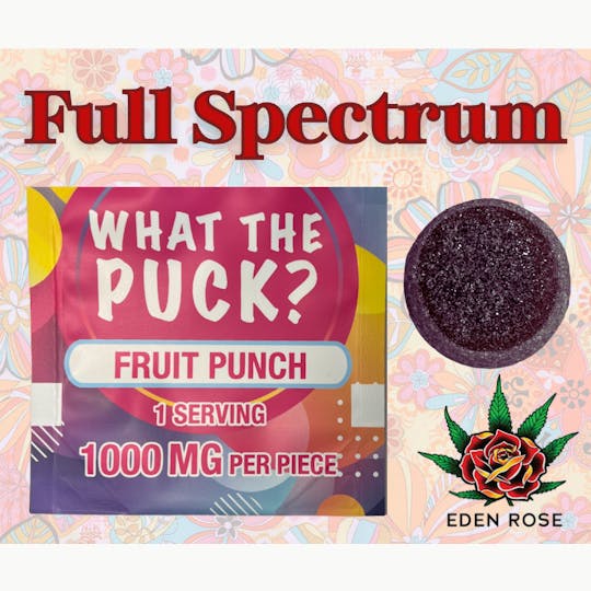 Eden Rose Processing - 1000MG What the Puck: Full Spectrum - Fruit Punch (Hybrid) - 1
