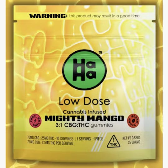 HAHA - Low Dose 3:1 Mighty Mango 2.5mg Gummies - 1