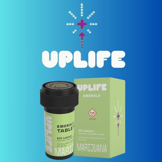 Uplife - Uplife Tablets - Emerald - 1:1 THC/CBG - 100mg - 1