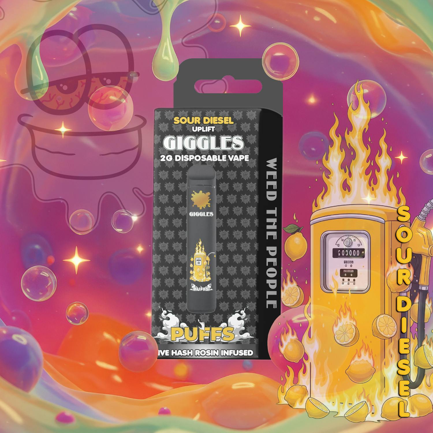 Giggles - Giggles Puffs | Sour Diesel | Disposable | 2g - 1