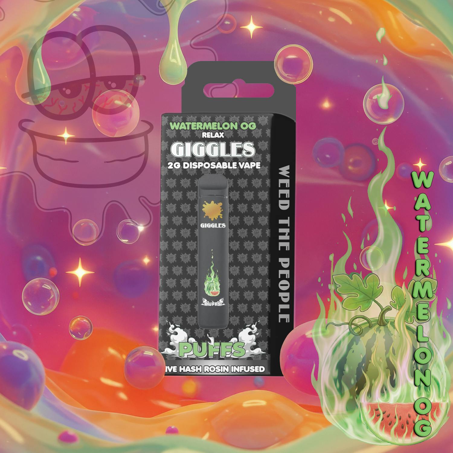 Giggles - Giggles Puffs | Watermelon OG | Disposable | 2g - 1