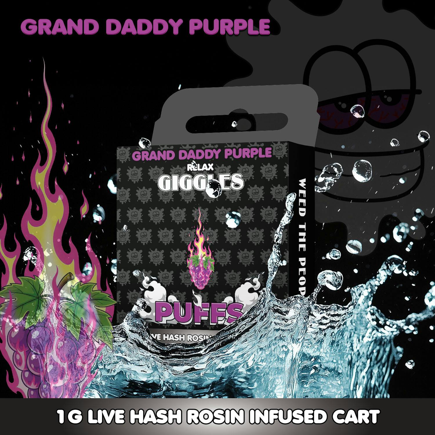 Giggles - Giggles Puffs | Granddaddy Purple | Cart | 1g - 1