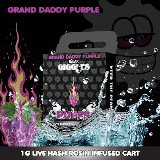 Giggles - Giggles Puffs | Granddaddy Purple | Cart | 1g - 1