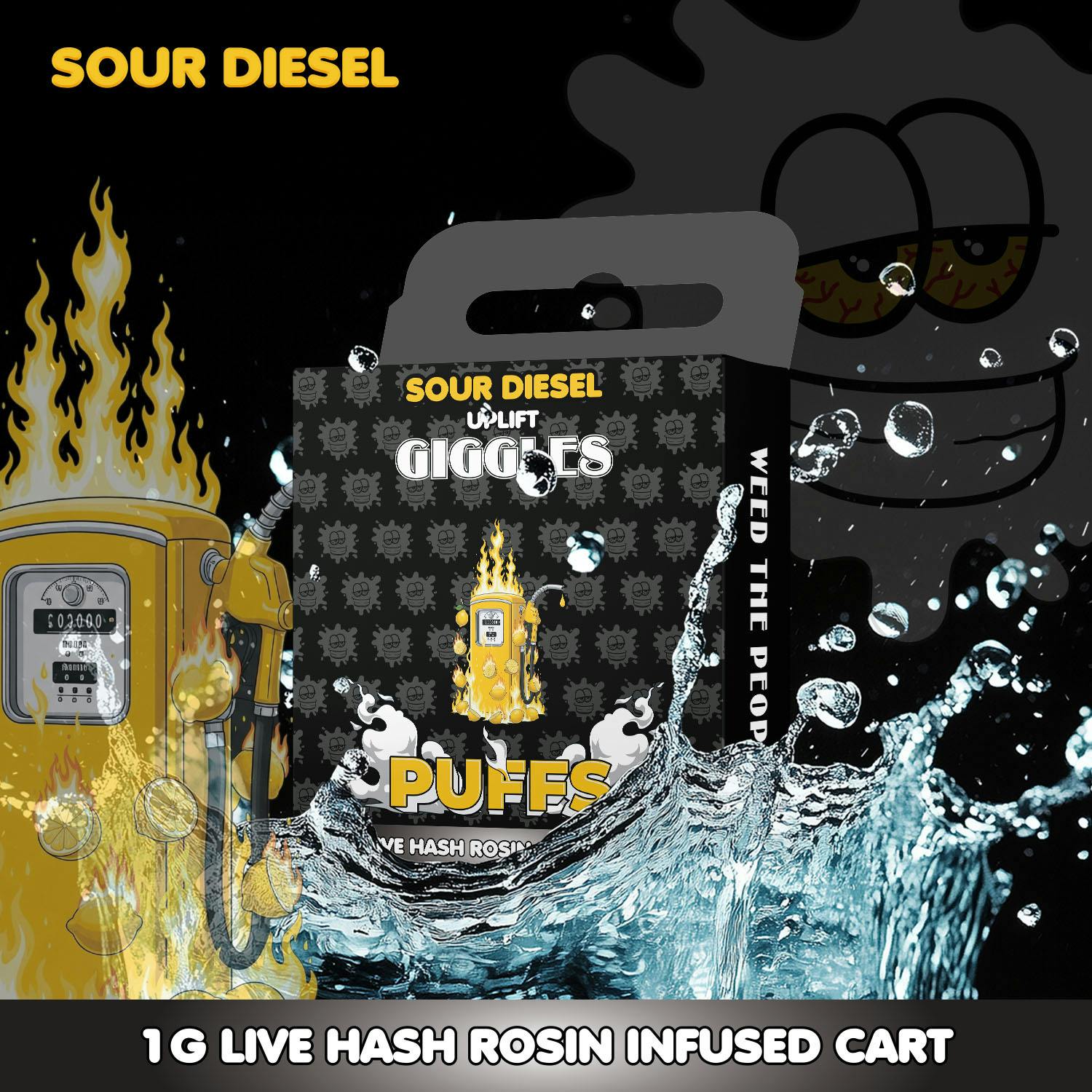 Giggles - Giggles Puffs | Sour Diesel | Cart | 1g - 1