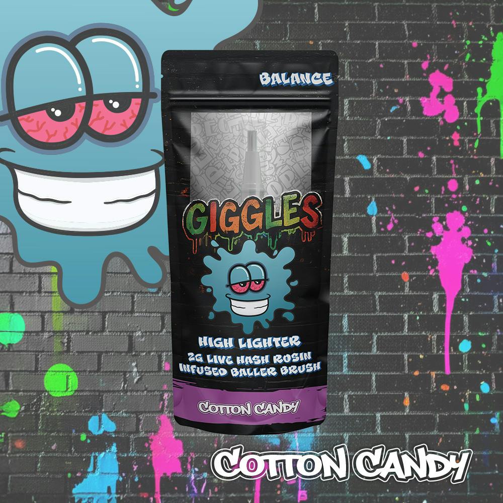 Giggles - Highlighters | Cotton Candy | 2g Baller Brush - 1