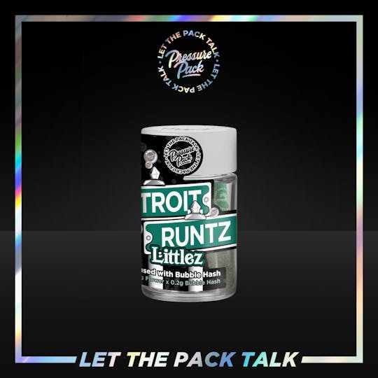 Pressure Pack - Pressure Pack Detroit Runtz Bubble Hash Infused Littlez 3.5G - 1