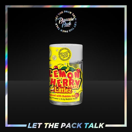 Pressure Pack - Pressure Pack Lemon Cherry Gelato Bubble Hash Infused Littlez 3.5G - 1