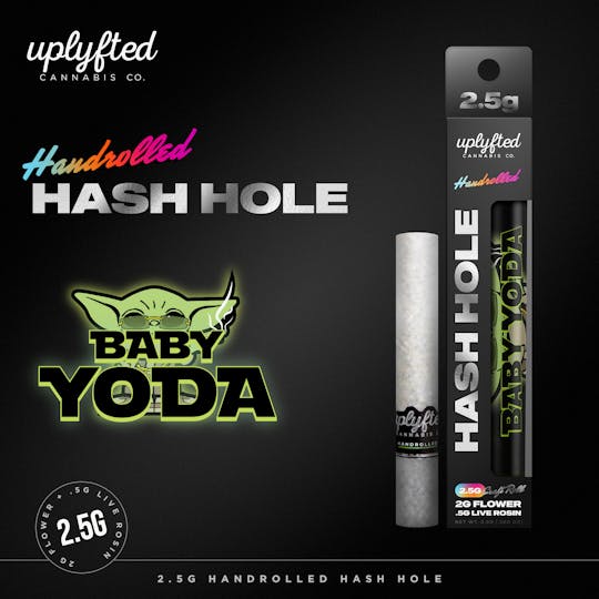 Uplyfted Cannabis Co - 2.5g Handrolled Hash Hole - Baby Yoda - 1
