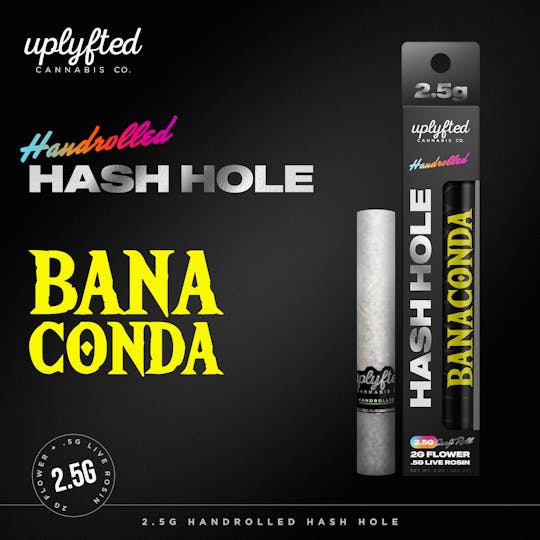 Uplyfted Cannabis Co - 2.5g Handrolled Hash Hole - Banaconda - 1