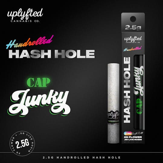 Uplyfted Cannabis Co - 2.5g Handrolled Hash Hole - Cap Junky - 1