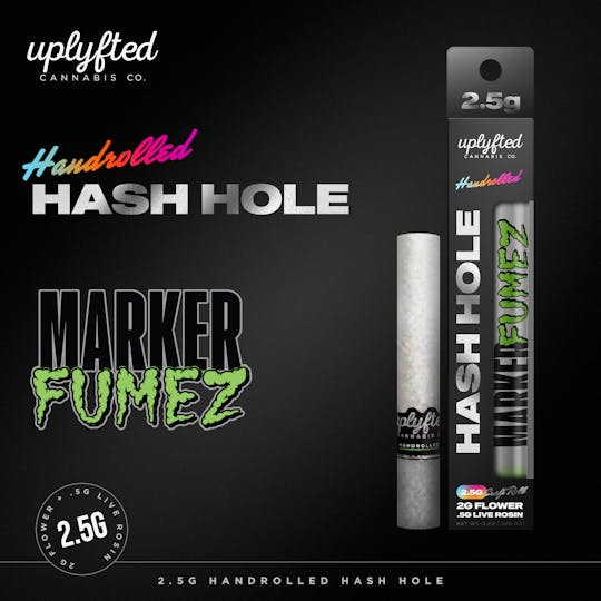 Uplyfted Cannabis Co - 2.5g Handrolled Hash Hole - Marker Fumez - 1