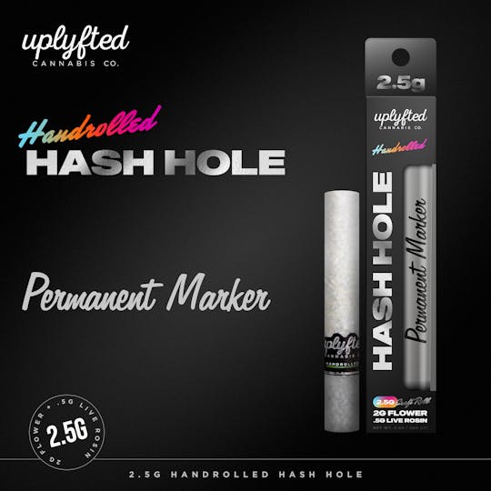 Uplyfted Cannabis Co - 2.5g Handrolled Hash Hole - Permanent Marker - 1