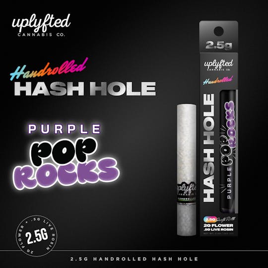 Uplyfted Cannabis Co - 2.5g Handrolled Hash Hole - Purple Pop Rocks - 1