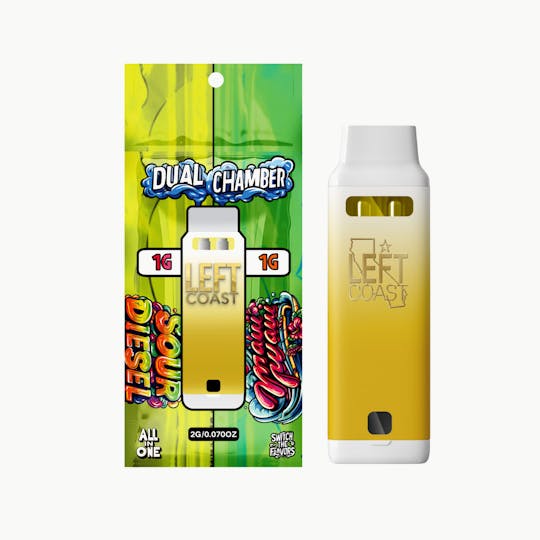 LEFT COAST - 2G - Dual Chamber - Sour Diesel x Maui Waui AIO - 1